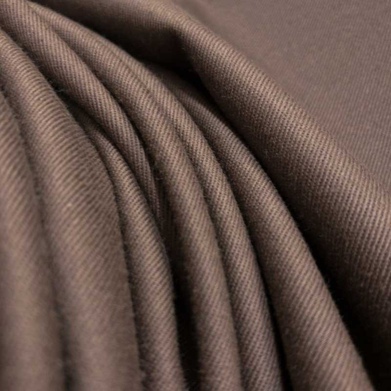 Sergé De Coton gris marron Gazole - 10cm