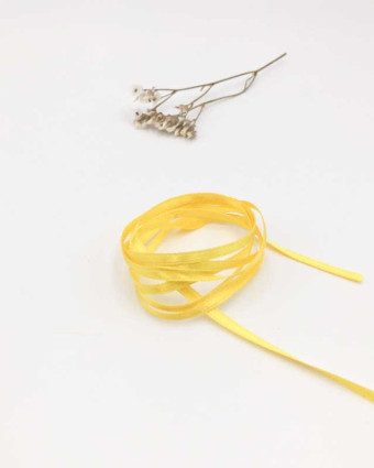 Ruban satin ocre jaune