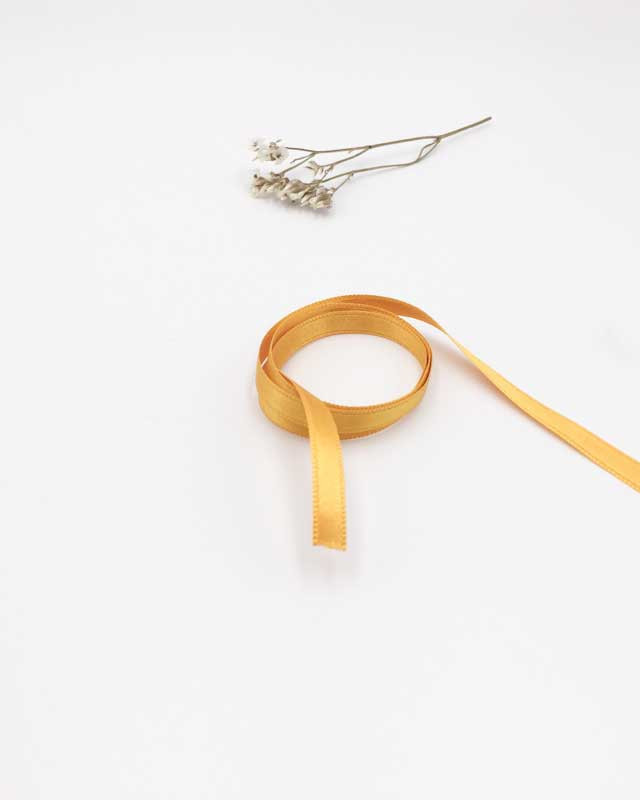 Ruban satin jaune moutarde