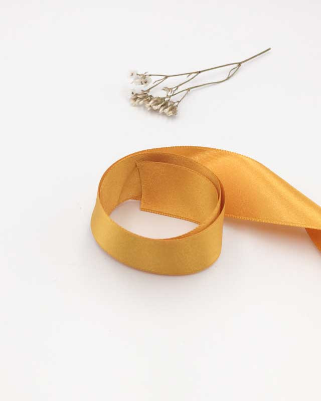 Ruban satin jaune moutarde