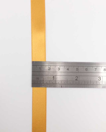 Ruban satin jaune moutarde
