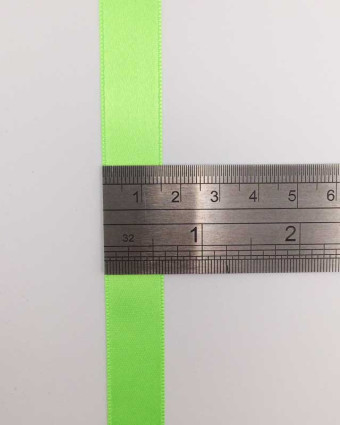 Ruban satin vert fluo