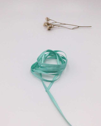 Ruban satin vert jade