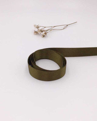 Ruban satin vert camouflage