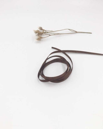 Ruban satin marron macchiato