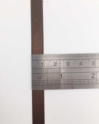 Ruban satin marron macchiato
