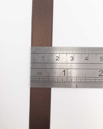 Ruban satin marron macchiato