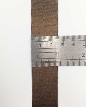 Ruban satin marron macchiato