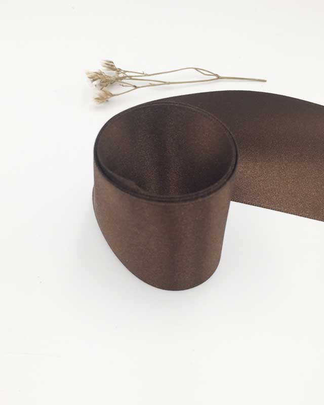 Ruban satin marron macchiato