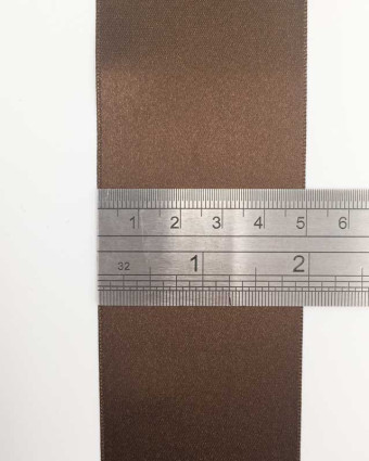 Ruban satin marron macchiato