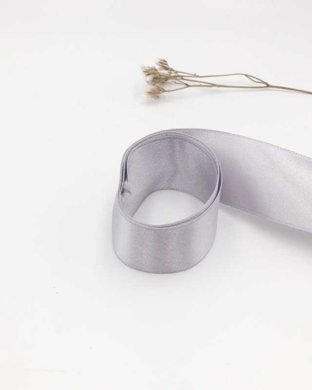 Ruban satin  gris perlé