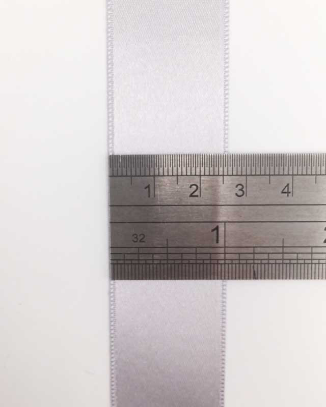 Ruban satin  gris perlé