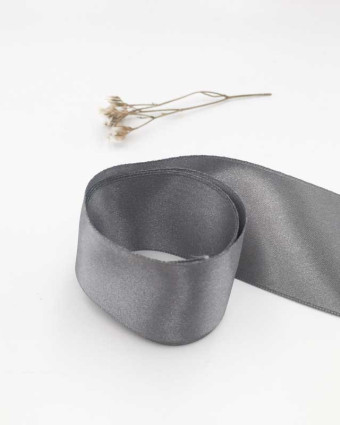Ruban satin gris anglais