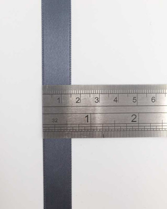Ruban satin gris anthracite