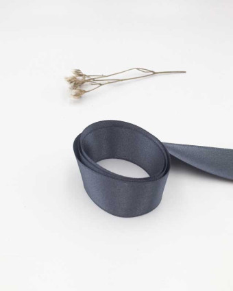 Ruban satin gris anthracite