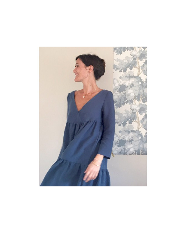 EUGENIE -Patron de couture - blouse et robe - Atelier Scammit - Mercerine