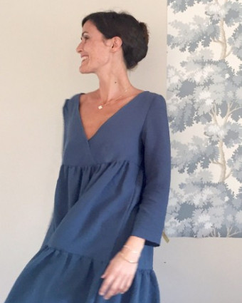 EUGENIE -Patron de couture - blouse et robe - Atelier Scammit - Mercerine