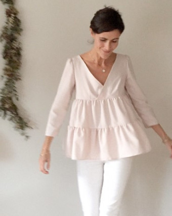 patron de couture EUGENIE  blouse et robe - Atelier Scammit