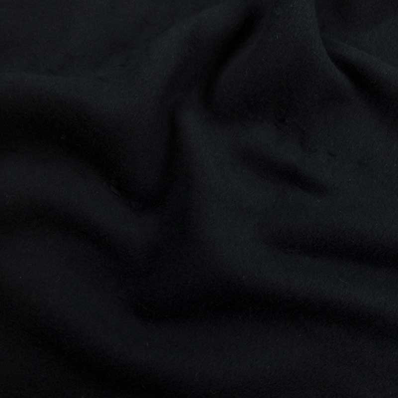 Tissu Polaire Coton noire Lola Oekotex