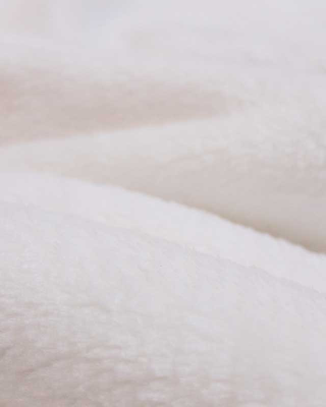 Tissu doudou épais blanc au mètre - Mercerine