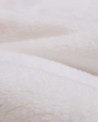 Tissu doudou épais blanc au mètre - Mercerine