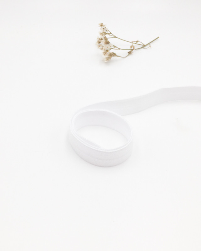 Biais Élastique Blanc x1 m – Finition Couture Extensible | Mercerine