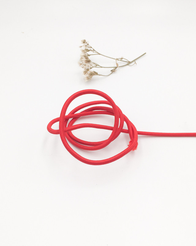 Elastique rond rouge 3mm - Mercerine