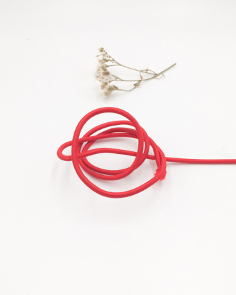 Elastique rond rouge 3mm - Mercerine