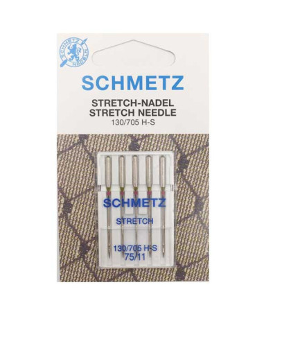 Aiguilles stretch 75 : 5 aiguilles machine Schmetz - Mercerine