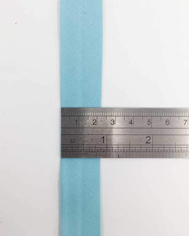 Biais coton Bio bleu ciel 20mm - Mercerine