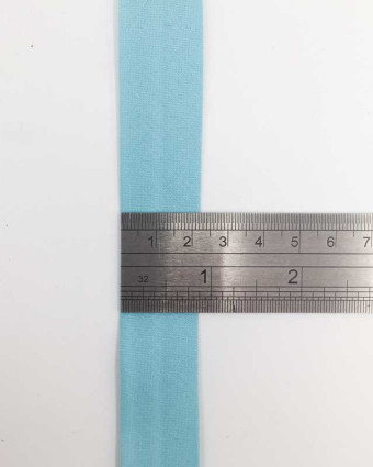 Biais coton Bio bleu ciel 20mm - Mercerine