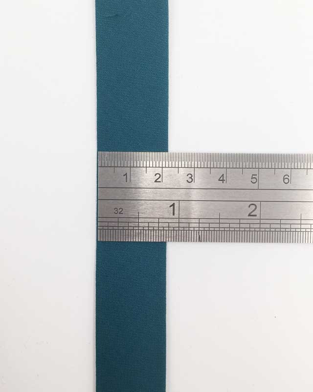 Biais coton bio bleu canard 20mm - Mercerine