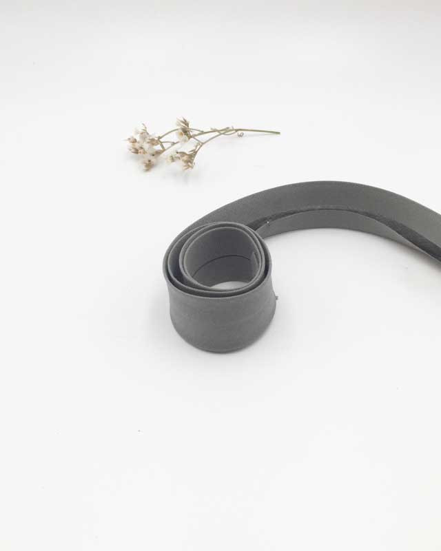 Biais coton Bio gris 20mm - Mercerine