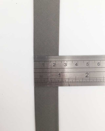 Biais coton Bio gris 20mm - Mercerine