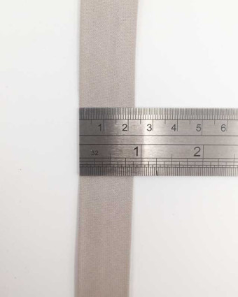 Biais coton bio gris clair 20mm - Mercerine