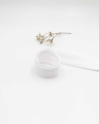 Biais coton bio blanc 20mm - Mercerine