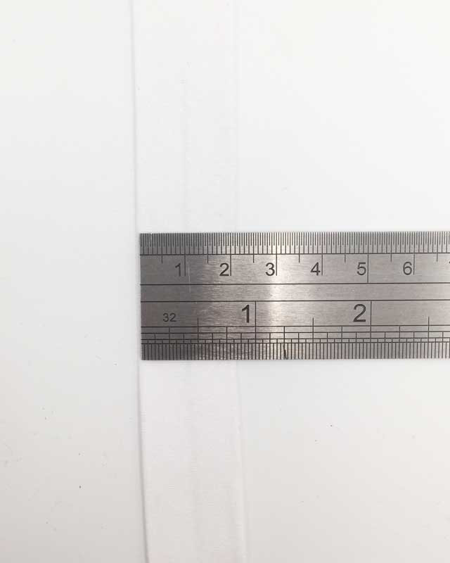 Biais coton bio blanc 20mm - Mercerine