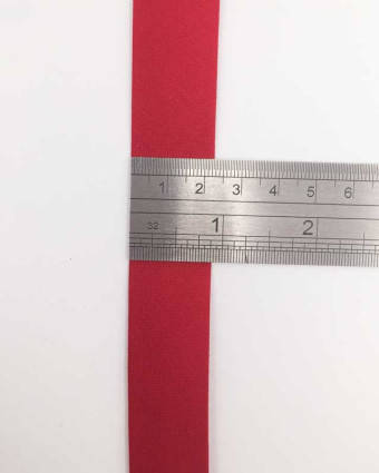 Biais coton Bio rouge bordeaux 20mm - Mercerine