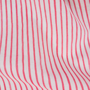 Coton imprimé rayé rose x10cm