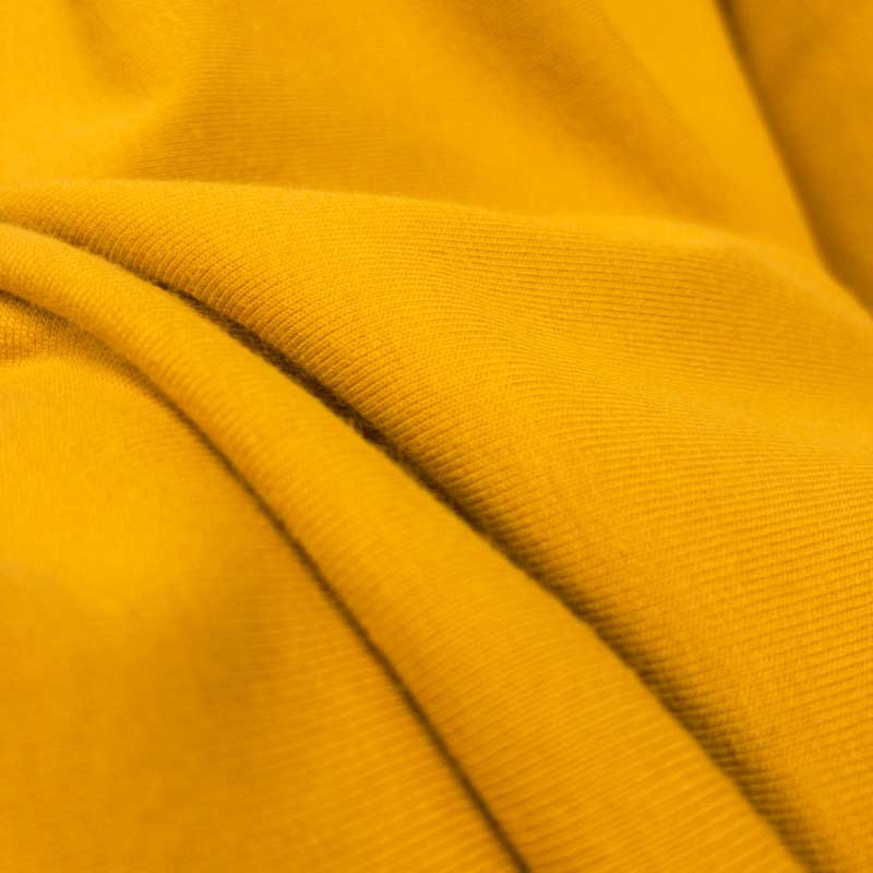 Jersey jaune moutarde coton oekotex Lise x10cm -  Mercerine