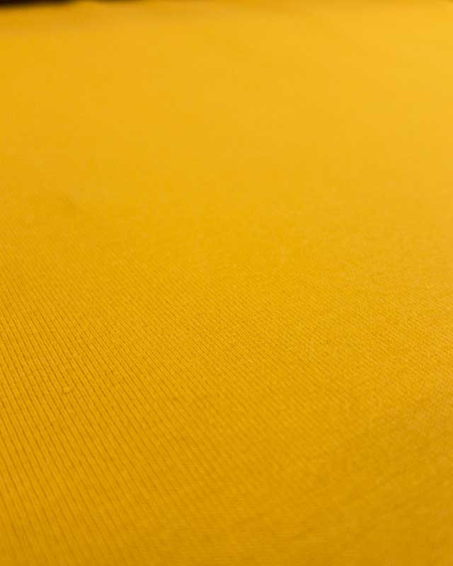 Jersey tissu jaune moutarde coton oekotex Lise - Mercerine