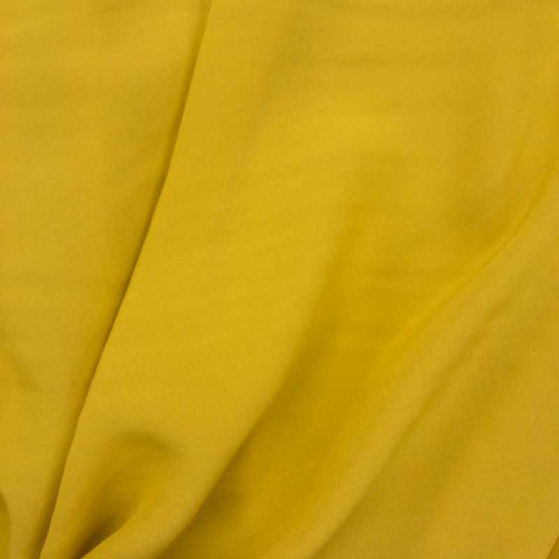  Tissu viscose jaune moutarde Joanne -  Mercerine