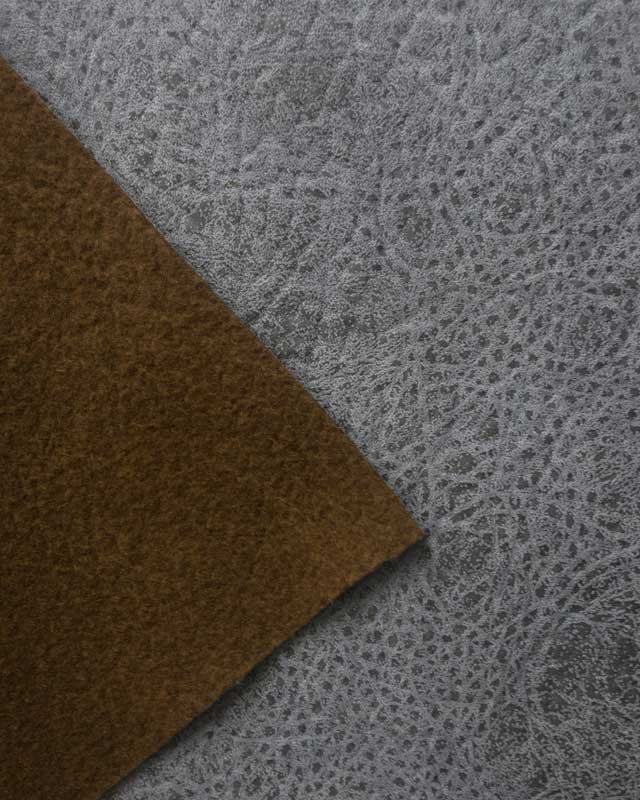 Simili cuir gris : vente tissus au mètre - Mercerine
