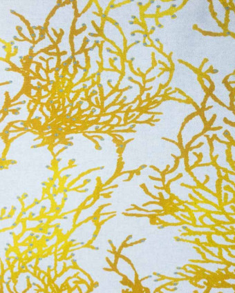 Toile coton Calédonie jaune x10cm