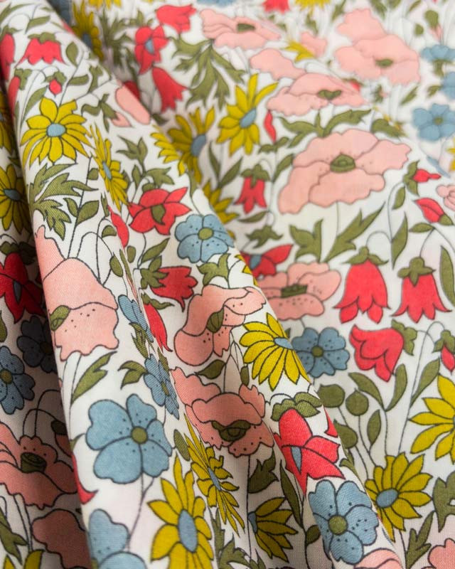 Coton Liberty Fabrics Hederow A bleu mer - Mercerine