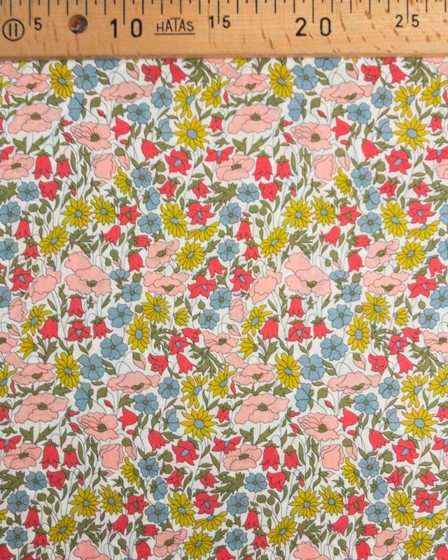 Coton Liberty Fabrics Hederow A bleu mer - Mercerine
