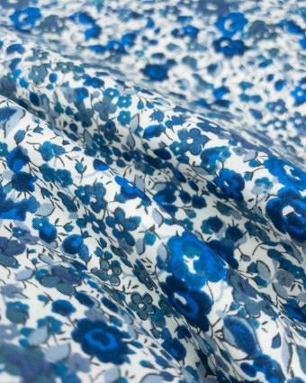 Coton Liberty Fabrics Hederow A bleu mer - Mercerine