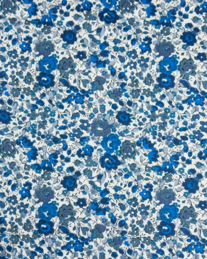 Coton Liberty Fabrics Hederow A bleu mer - Mercerine