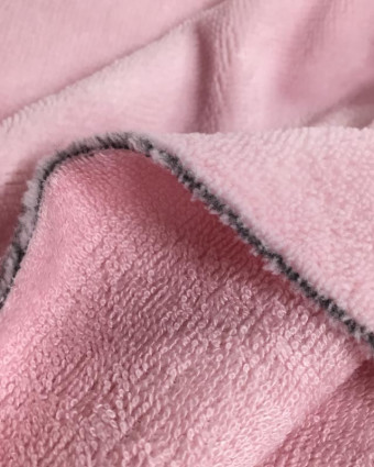 Tissu eponge bambou rose Lou