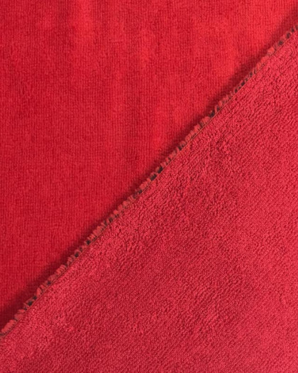  Eponge BAMBOU COTON rouge Oeko-tex - Mercerine